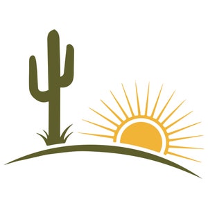 Motif de pochoir réutilisable pour le soleil - 10 Mil Mylar - cactus