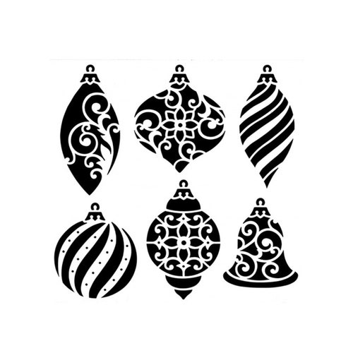 Christmas Ornament 6pk Reusable Stencil Pattern 10 Mil - Etsy