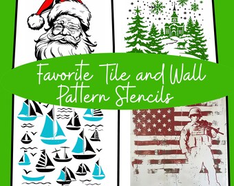 Best Sellers - Wall & Tile stencils - continuous patterns - multiple patterns and sizes  - reusable