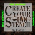 Custom stencils on 10 mil white mylar!!  - text, images, designs, logos - whatever you need - Large stencils  Made by Gostencil