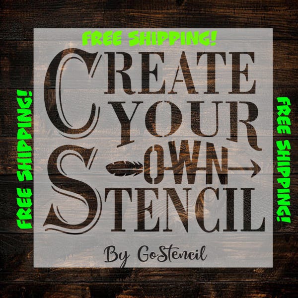 Custom stencils on 10 mil white mylar!!  - text, images, designs, logos - whatever you need - Large stencils  Made by Gostencil