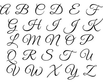 Printable+Cursive+Letter+Stencils  Fancy letters, Letter stencils, Stencils  printables