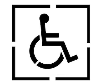 Handicap Stencil  10 Mil Mylar-Reusable Stencil