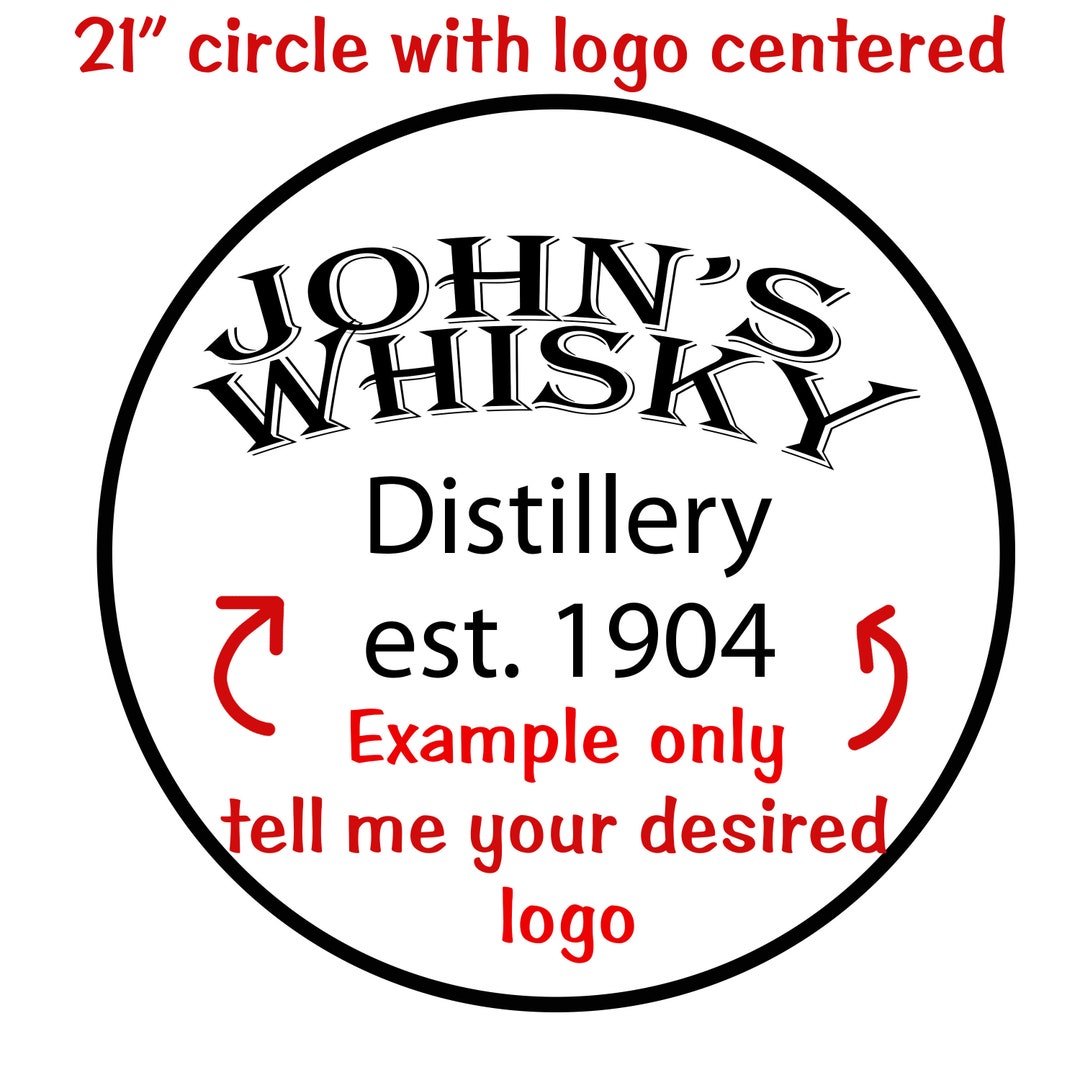 Whiskey Barrel Stencils (made on a 19.5" Circle) Custom Logos - Etsy