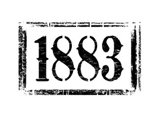 1883 stencil  multiple sizes reusable pattern