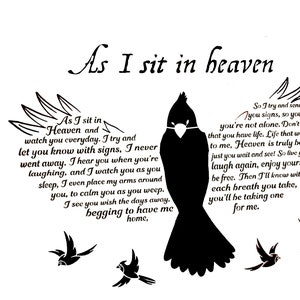 As I sit in Heaven - Stencil 24x18