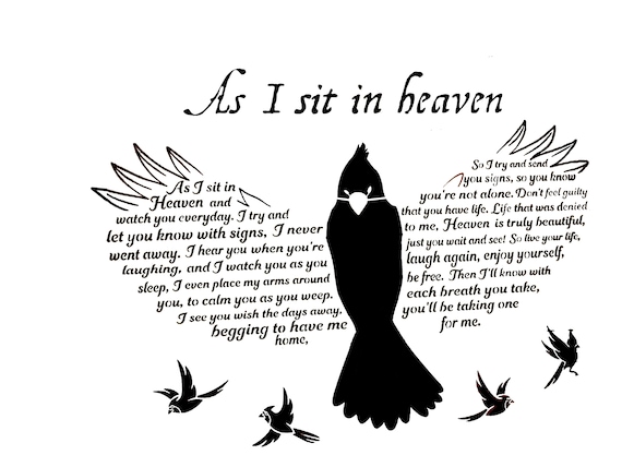 As I Sit In Heaven Stencil 24x18 Etsy