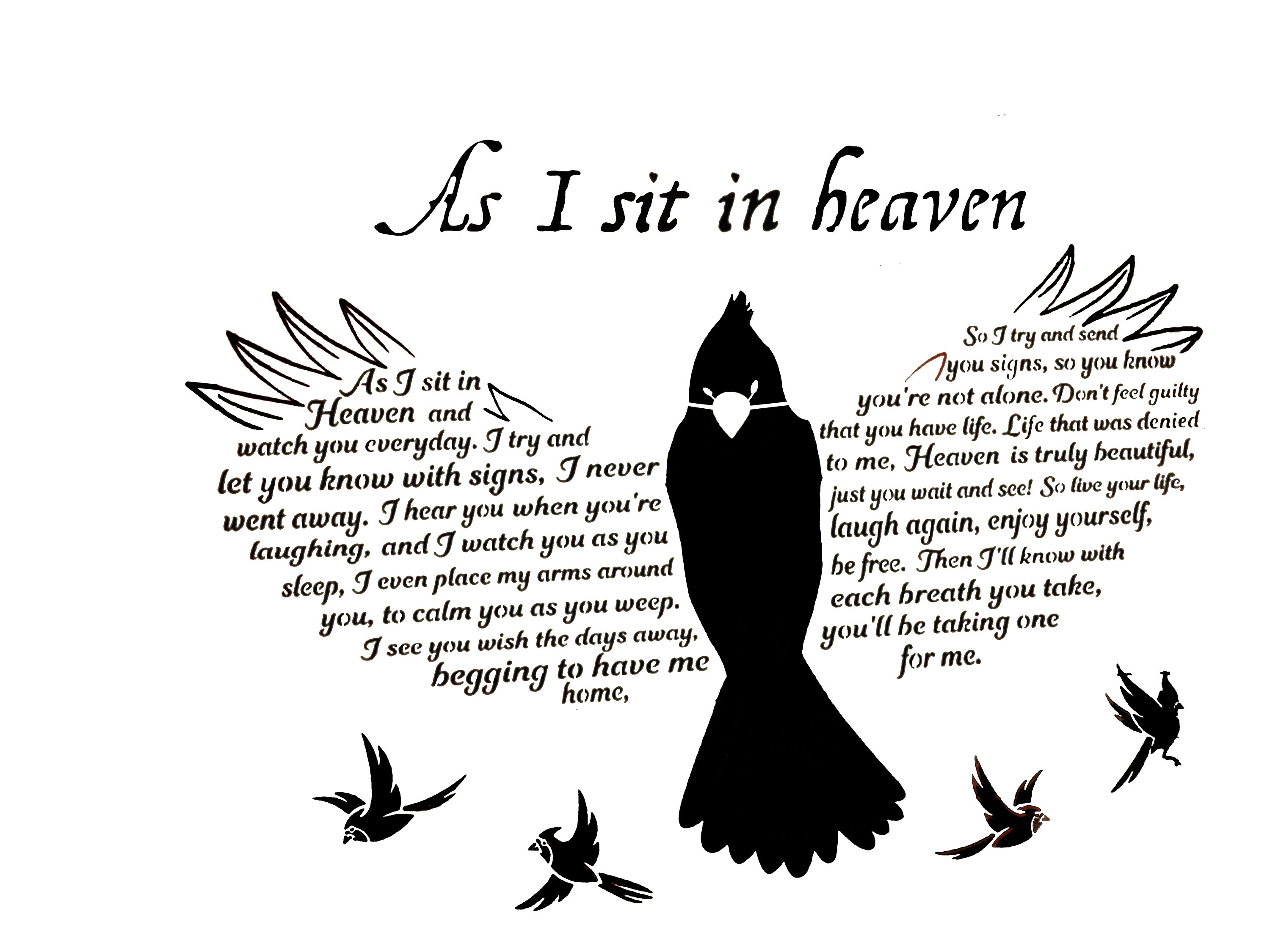 As I Sit In Heaven Free Printable Printable Templates by Nora