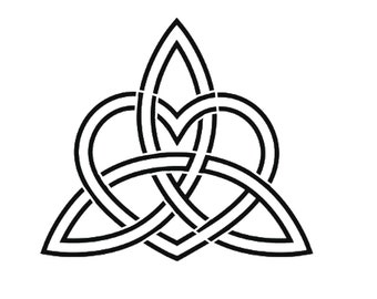 Celtic Heart Stencil Pattern-10 mil Clear Mylar