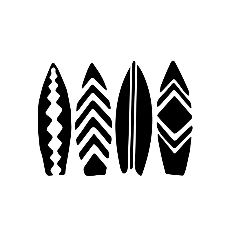 Surfboards Stencil on 10mil Mylar Reusable Pattern Etsy
