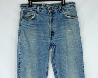 Vintage 80s Levi's 550 Orange Tab Red 