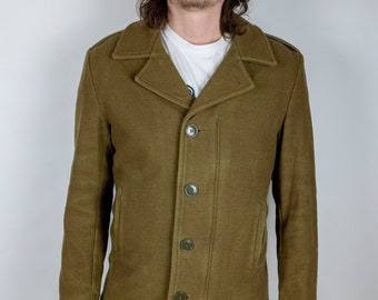 Vintage Schott Melton Wool Navy Long Peacoat Size 36 - Etsy
