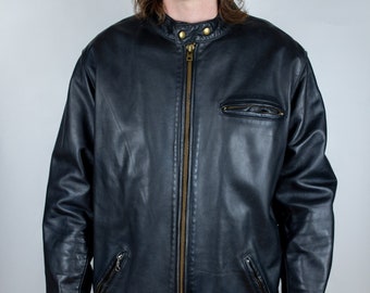 Model F Black Leather Vanson Motorcycle Jacket
