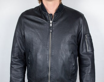 K*M様 SCHOTTO leather jacket bomber milit lcbomb__black__1-final-