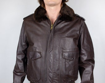 希少✨schott フライトジャケット　184SM ブラウン　ボア　ライナー付き 希少✨schott フライトジャケット 184SM ブラウン ボア ライナー付き