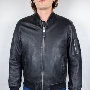 Ma 1 Leather Jacket - Etsy Ma 1 Leather Jacket - Etsy