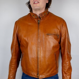 ジャケット・アウター 90s vintage single riders leather jacket 80's - 90's Vintage Motorcycle Leather Jacket XL Branded