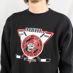Vintage 1997 Minnesota Boot Hockey League MBHL Crewneck Sweatshirt Size XL