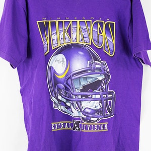 Vintage 90er Jahre Autogramm John Randle Minnesota Vikings T-Shirt Size L