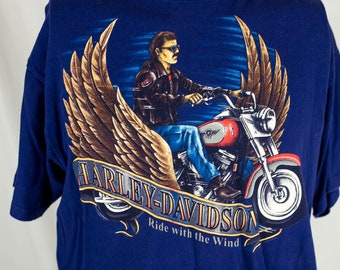 Vintage 1994 Harley Davidson Ride With the Wind Eagle Wings Eau