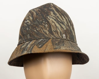 Chapeau de seau de chasse camouflage Realtree en mousse isolée vintage des années 90, petite-moyenne