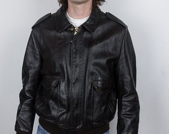 Vintage 60s/70s Schott A2 Bomber Leather Punk Motocycle