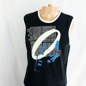 Vintage 90s Armani Exchange AX Sleveless T-Shirt Tank Top Women&#39;s Large