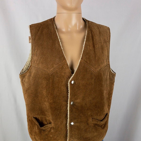 Mens Suede Vest Etsy