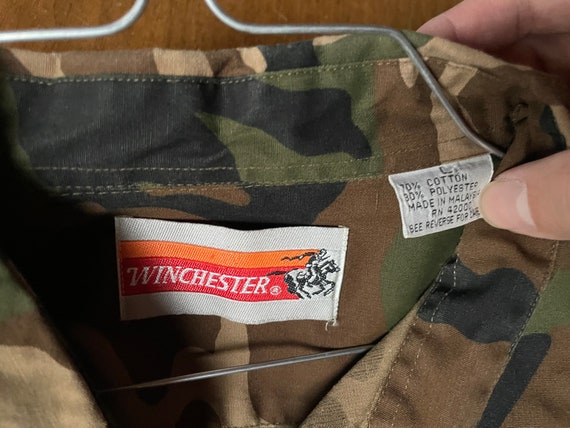 Vintage 90s Winchester Woodland BDU Camouflage Ca… - image 4