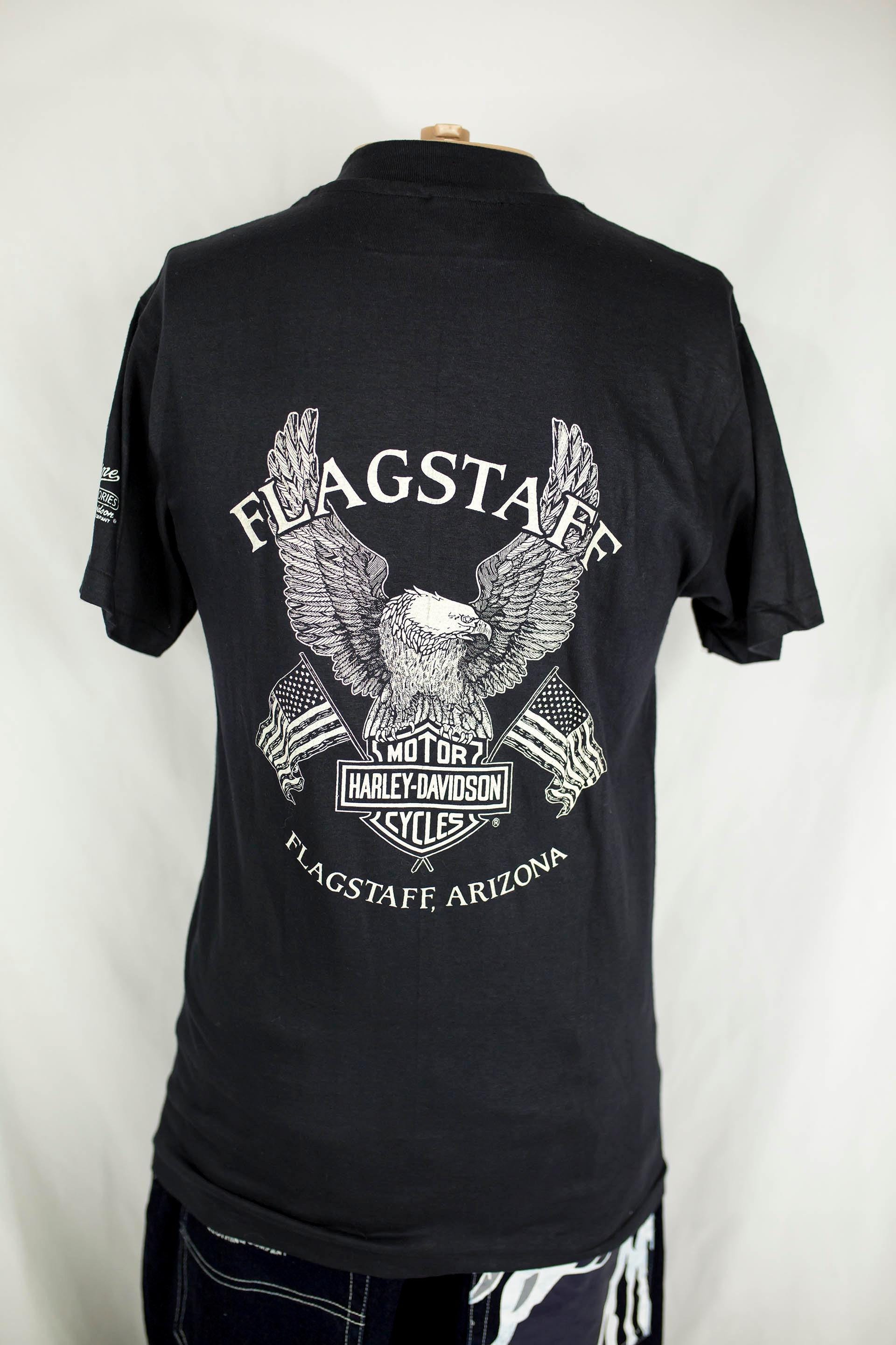 Vintage 80s Harley Davidson Hog Blood One Pocket Flagstaff Arizona