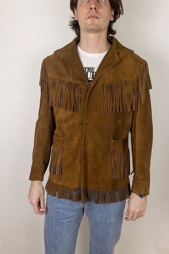 Vintage 80s Schott Suede Fringed Leather Western Rancher Davy - Etsy