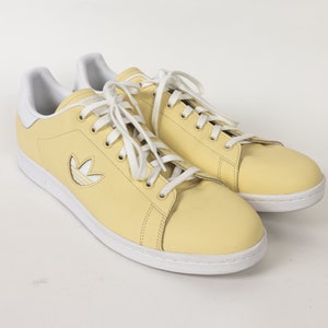 Adidas Stan Smith BD7438 Easy Yellow Leather Sneakers Trefoil Pastel Banana Cream Size 14 14D 14M