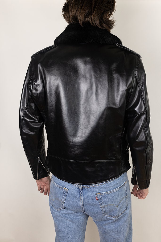 Schott NYC 618HH Horsehide Perfecto Leather Jacket - Black - Franklin & Poe