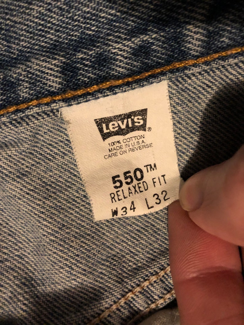 Vintage 90s Levi's 550 Red Tab Light Wash Relaxed Fit - Etsy