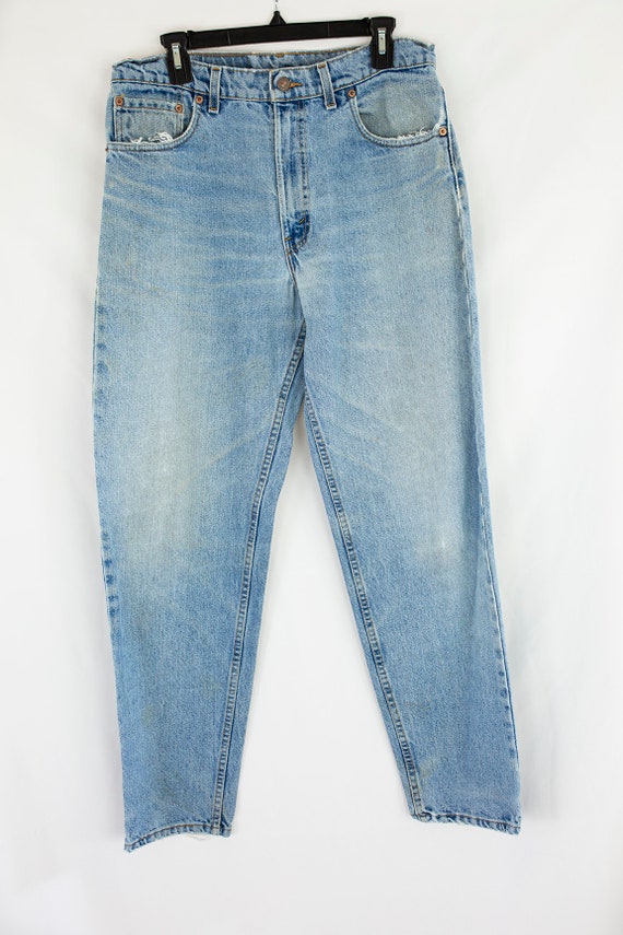 Vintage 90s Levi's 550 Red Tab Light Wash Relaxed 