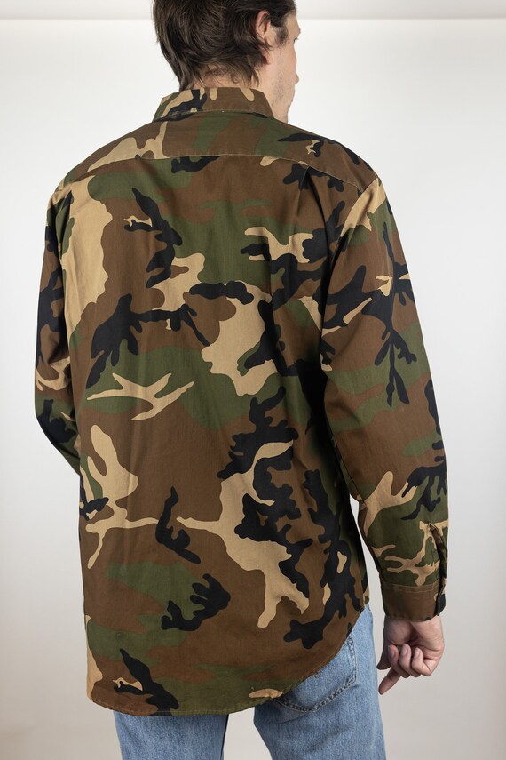Vintage 90s Winchester Woodland BDU Camouflage Ca… - image 3
