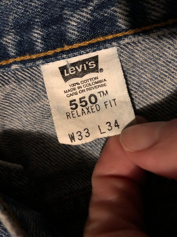 Vintage 90s Levi's 550 Red Tab Light Wash Relaxed… - image 3