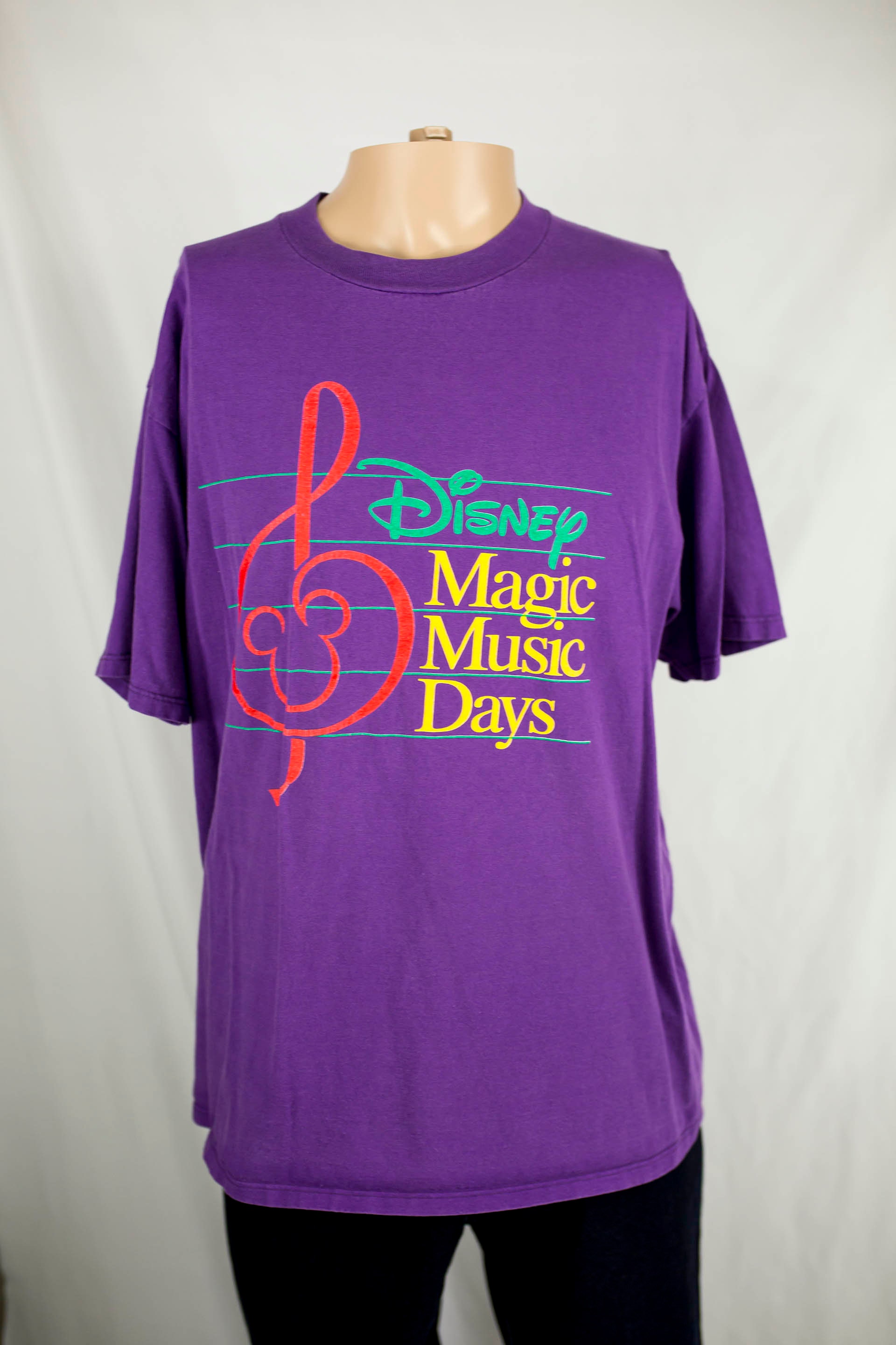 Vintage 90s Disney Magic Music Days Walt Disney World Disneyland T-Shirt  Size OSFA
