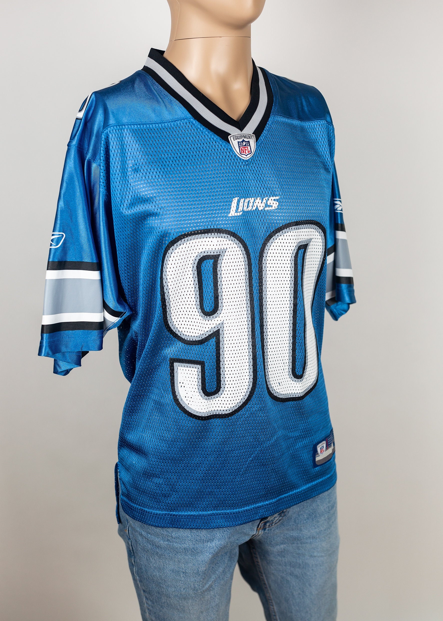 Vintage Y2K Reebok NFL Ndamukong Suh Detroit Lions Jersey 90 -   India