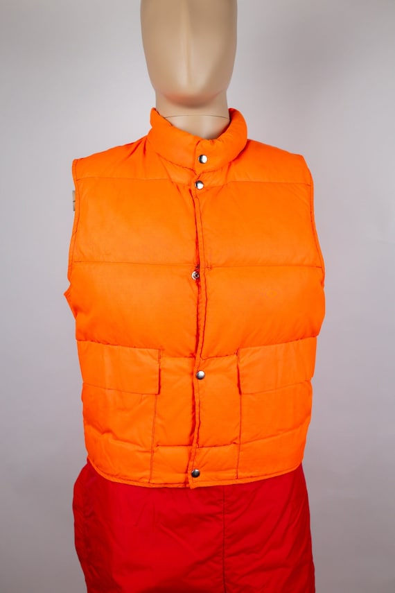 Vintage Woolrich Blaze Orange Hunting Down Puffer 