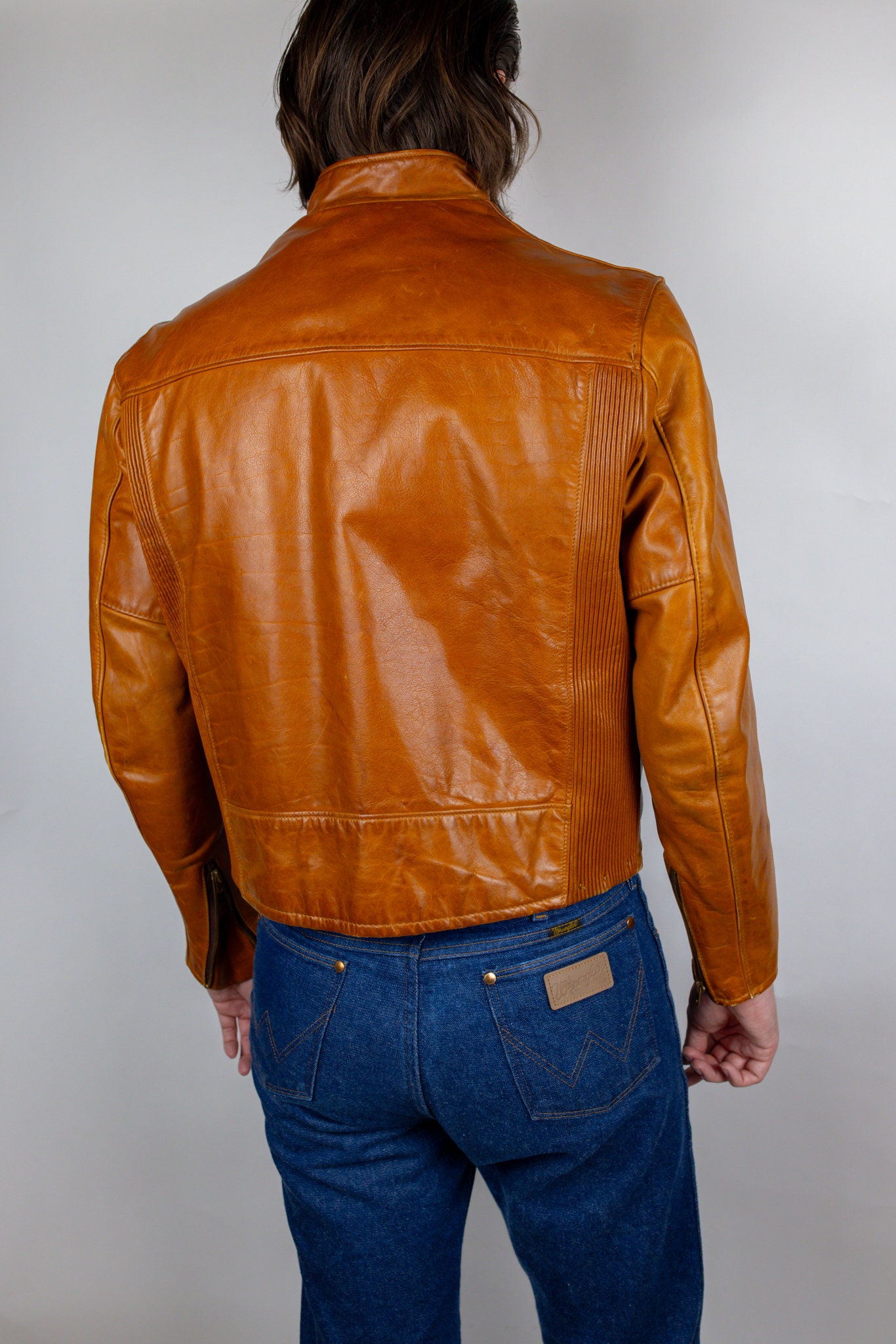 Vintage Schott 157 Leather Cafe Racer Motorcycle Jacket