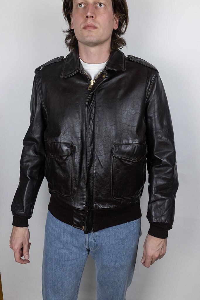 最終値下げ‼ 80s schott nyc usa製 38 ロング 当時物36 Schott Leather Jacket 36 - Etsy