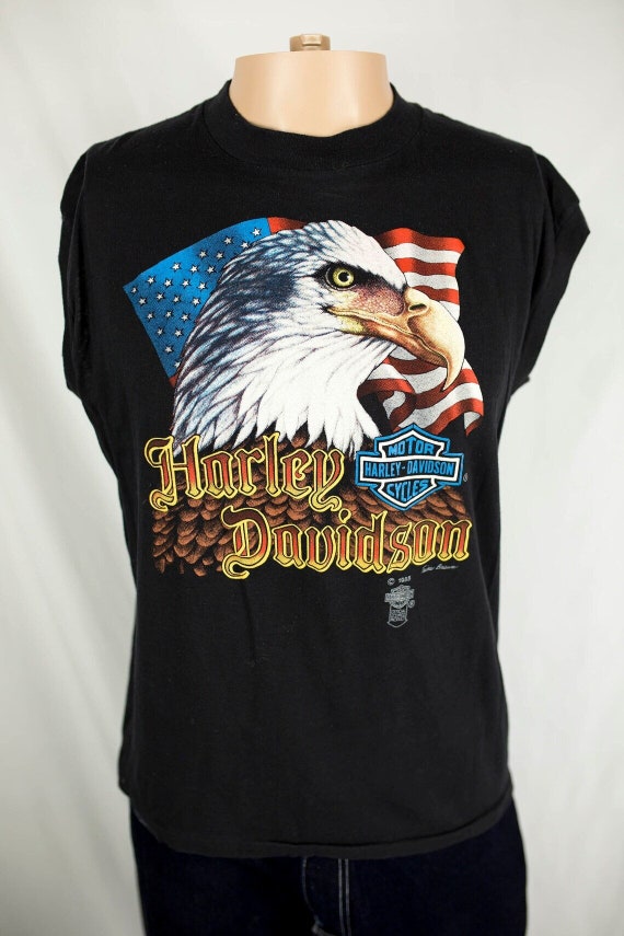 Vintage 1985 3D Emblem Harley-Davidson Eagle and F