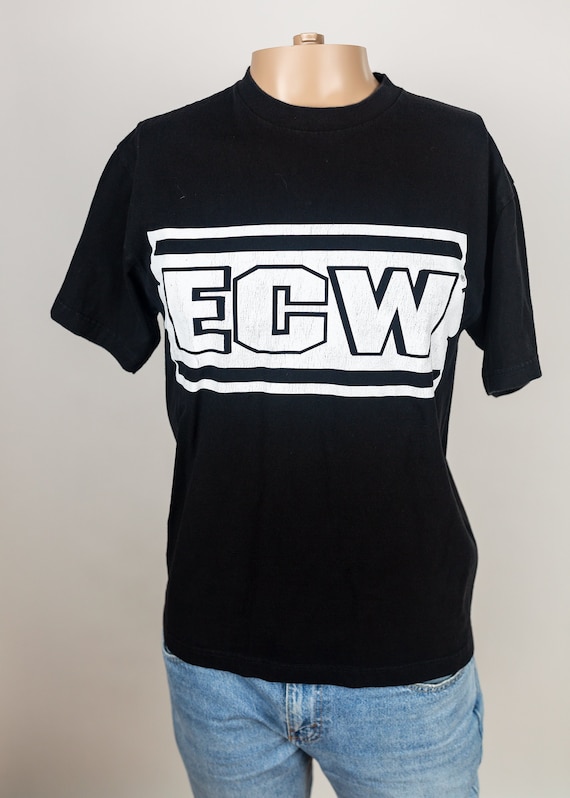 Vintage Y2K WWE ECW Razor Blade Logo Extreme Championship Wrestling T Shirt Size Medium