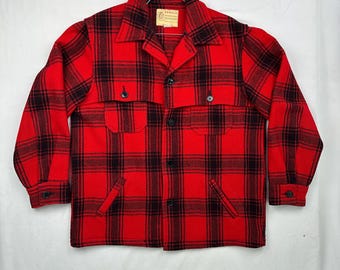 Vintage 50 60's Bemidji Woolen Mills Men's Double MACKINAW Thick