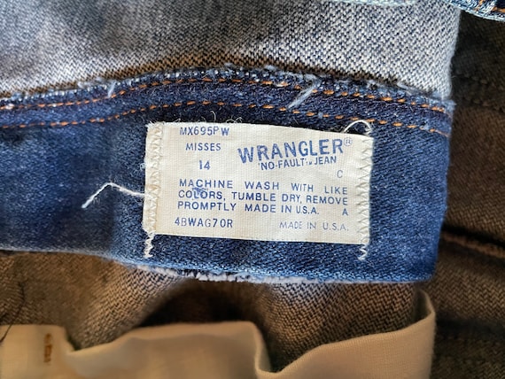 Vintage 70s Wrangler No Fault Jean Misses Full Fit MX695PW Vintage 70s Wrangler No Fault Jean Misses Full Fit MX695PW