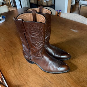 RARE Vintage 80s Red Wing Pecos 9801 - 1 Embellished Almond Toe Cowboy Wellington Roper Work Boots Size 14 D Union Made in USA