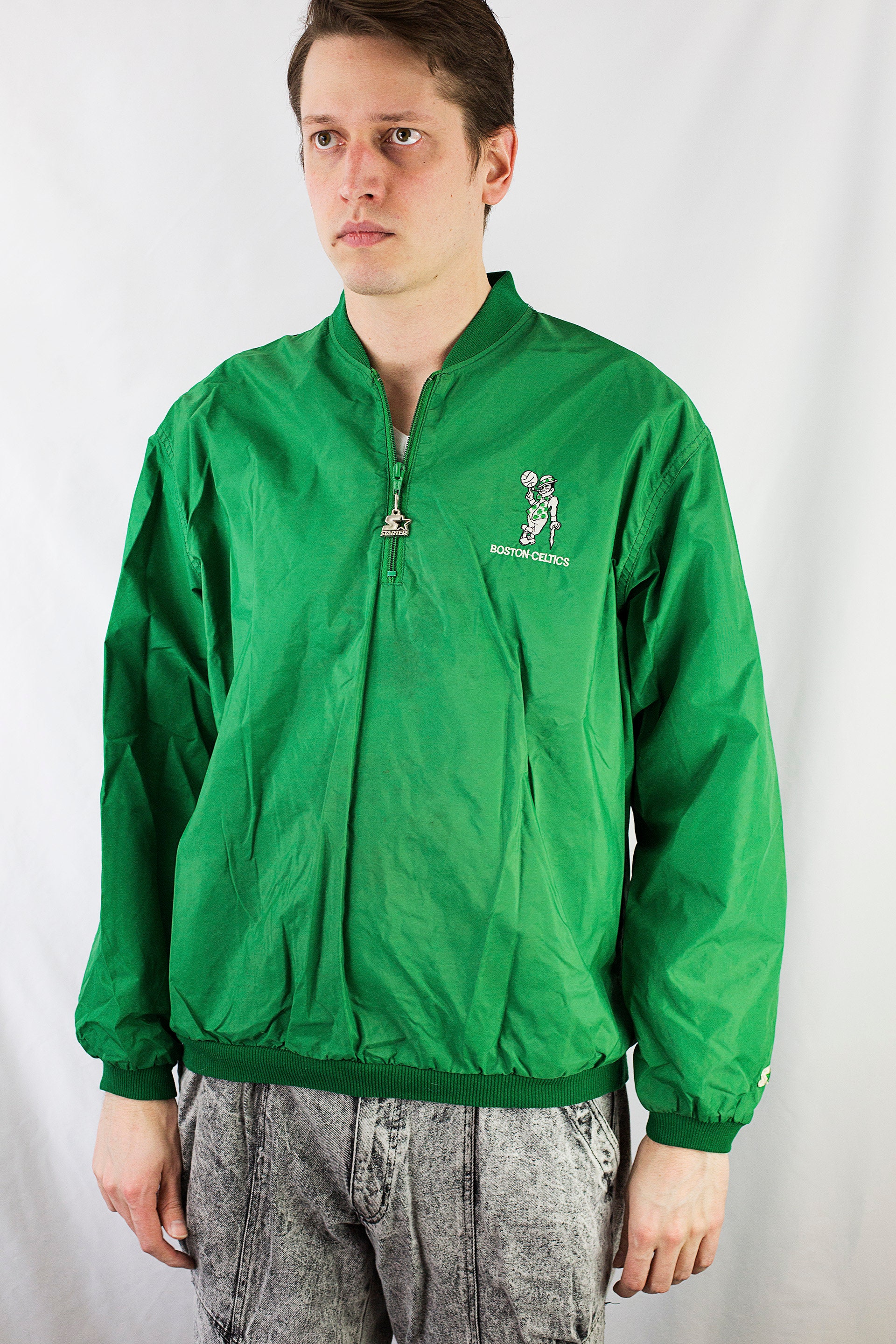 Champion Celtics Embroidered Track Jacket Zip up Hoodie 