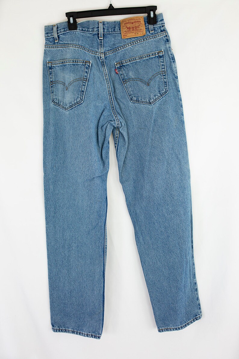 Vintage 90s Levi's 550 Red Tab Light Wash Relaxed Fit Jeans 34 X 32 ...