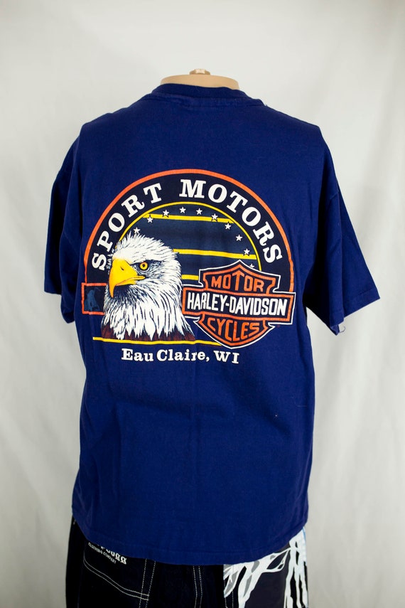 Vintage 1994 Harley Davidson Ride With the Wind Eagle Wings Eau